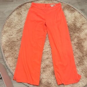 Neon Pink Wide-Leg Pants